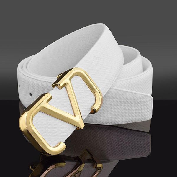 

belts black letter v buckle designer mens belt fashion luxury white corset genuine leather casual jeans waist strap, Black;brown