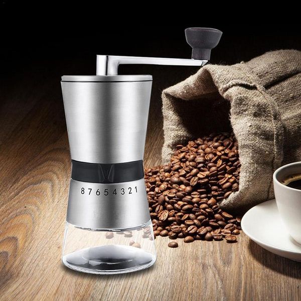 

manual coffee grinders mill stainless steel hand crank grinding conical ceramic grinder with cutters