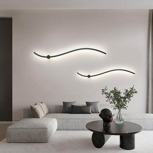 

wall lamps industrial decor led backlight home decoration modern living room nordic long lamp sofa background light ceiling lights