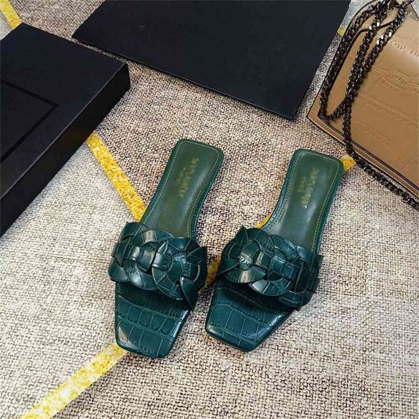 

70% off wholesale sandals flip-flops summer new stone cross weave casual slippers candy color one word open toe flat women's sandals, Black