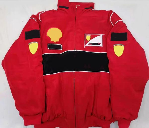 

f1 formula one autumn and winter fully embroidered racing work cotton jersey