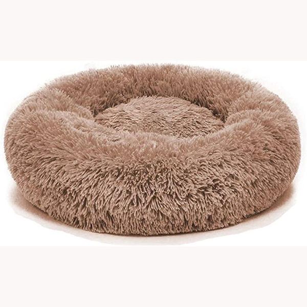 

kennels & pens donut pet bed round cat house soft plush dog kennel pets sleeping bag puppy nest cattery dogs sofa cats cushion doughnut beds