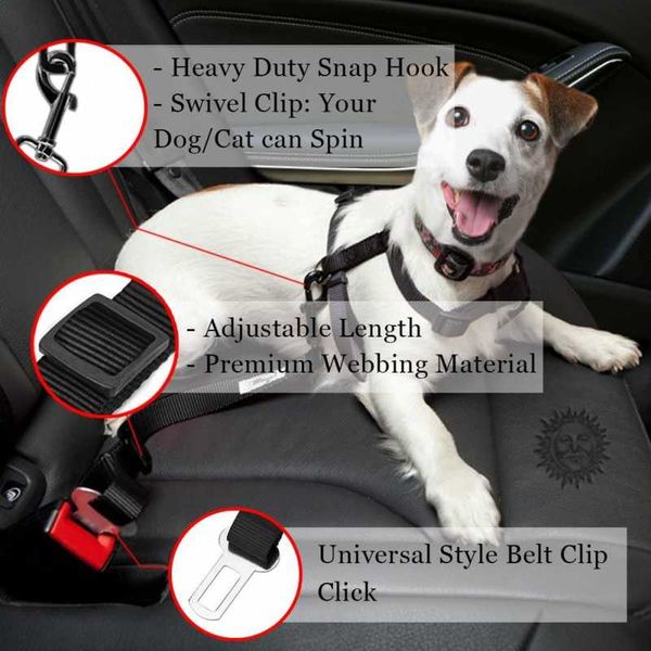 

dog collars & leashes pet cat car seat belt for accessories goods animals adjustable harness lead leash small medium travel clip french bull