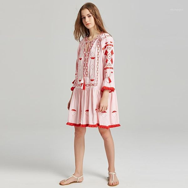 

national wind pink dress mar (film) casual dresses, Black;gray