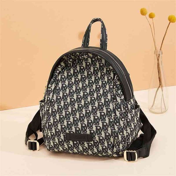 

factory shop bookings]new printed contrast leisure fashion women's backpack large capacity schoolbag