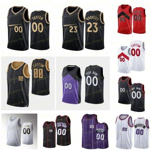 

custom printed 2022 new city diamond 75th basketball jerseys 4 scottie barnes 43 pascal 23 fred siakam vanvleet 1 goran 3 og dragic anunoby, Black;red