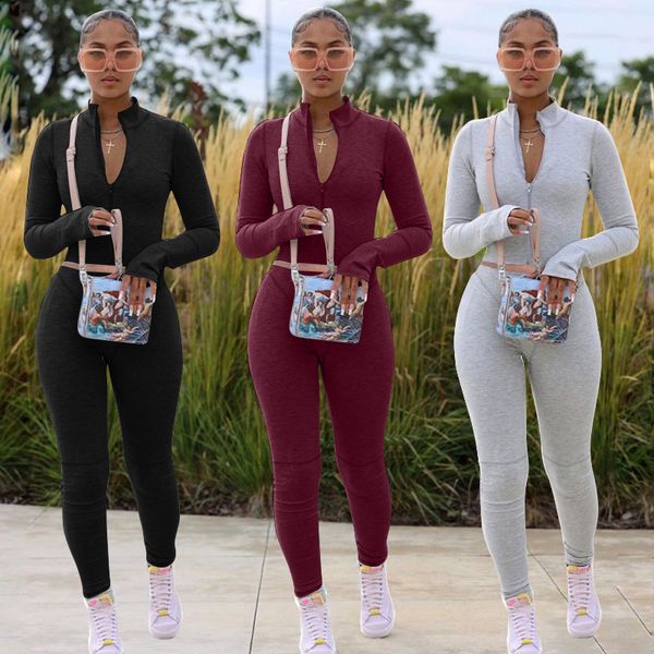 

autumn and winter new womens fashion collar tight sports two-piece set crop outfits joggers women set, White