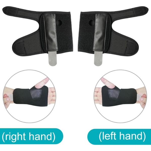 

wristband wrist brace support arthritis sprains adjustable carpal splint wrap for easy safety working-out ornaments, Black;red