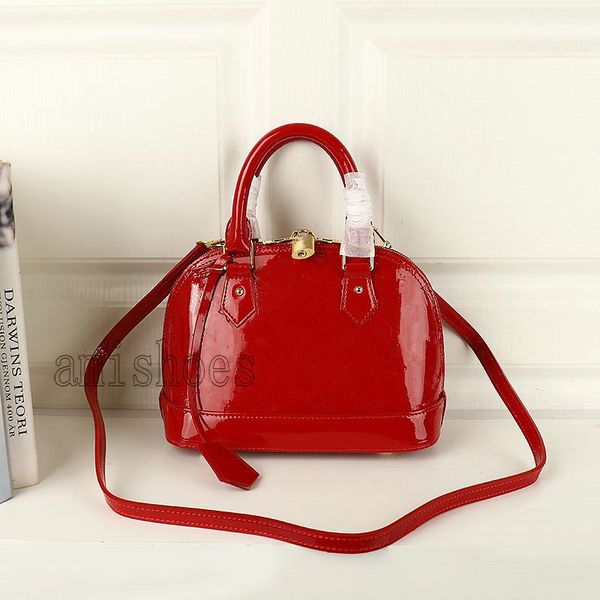 

bags alma tote bb pm 2way satchel patent leather shoulder shell m91606 mini crossbody handle purse
