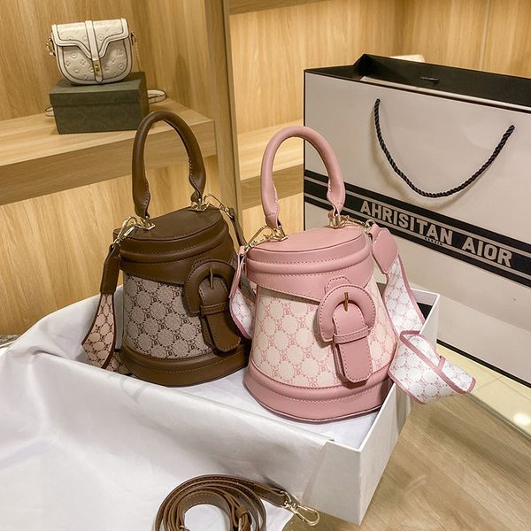 

new women's bags 2021 new bags french bear printed horseshoe women's 2021 new fashion double shoulder belt messenger portable smal