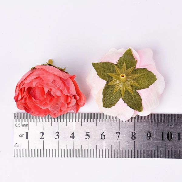 

5pcs/lot 5cm silk rose artificial flowers diy handmade wreath gift scrapbook for wedding home decoration accessories flo jllvyb