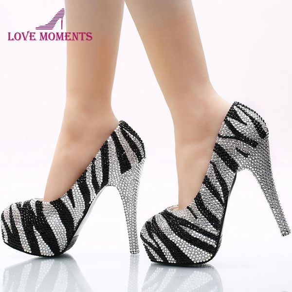 

dress shoes black and silver rhinestone wedding lady evening party pumps cinderella prom high heels banquet dancing mom
