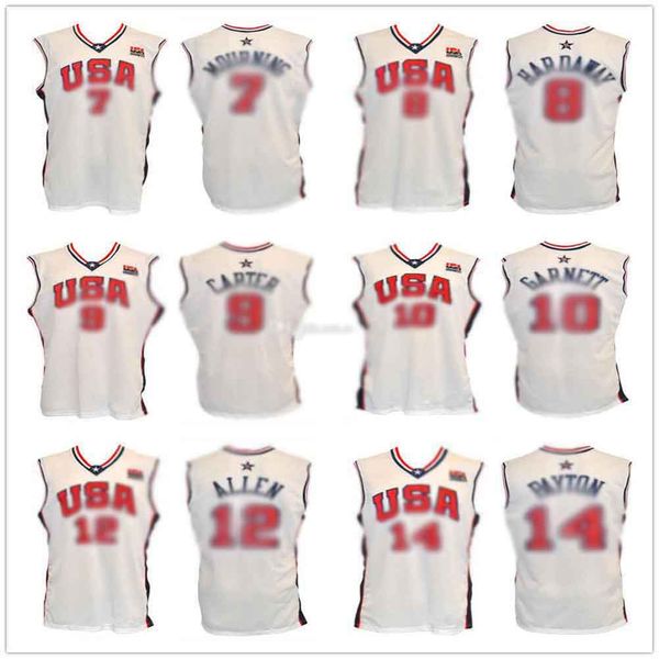 Maglie da basket Tim Hardaway ALONZO TIM HARDAWAY Kevin Garnett Ray # Allen Gary Payton Ed White