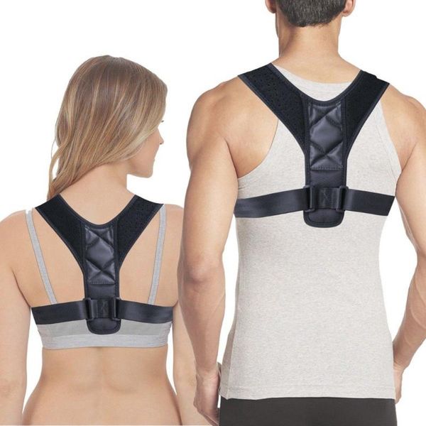 

men's body shapers clavicle posture corrector children back support belt corset shaper brace shoulder bandage men bodysuit, Black;brown