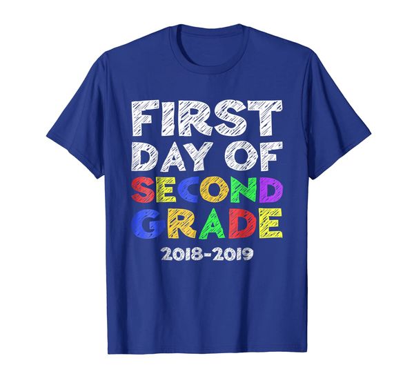 

first day of second grade t-shirt 2nd grade back to school, White;black
