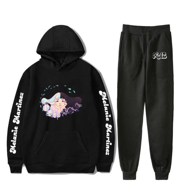 

men's tracksuits melanie martinez casual sweatshirts two pieces set long sleeve hoodies+jogger pants men women streetwear sports suit, Gray