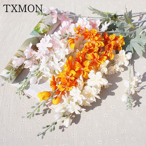 

decorative flowers & wreaths 86cm 2 branches thousand bird flower artificial silk simulation fake home wedding decoration pography props