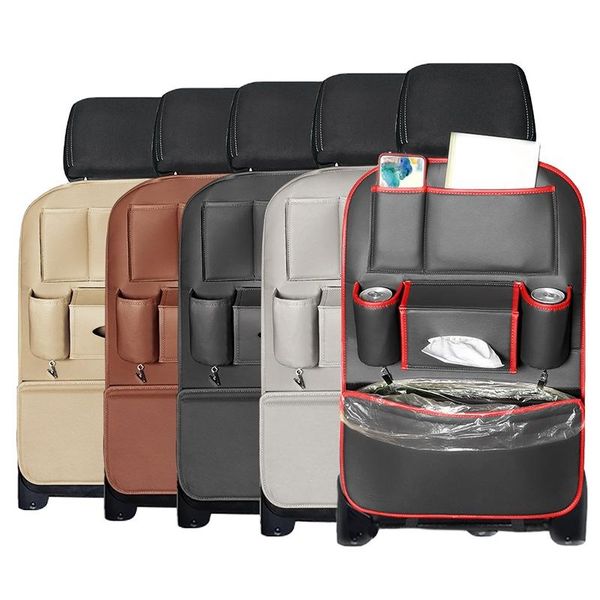 

car organizer pu leather foldable storage bag backseat back seat for roof