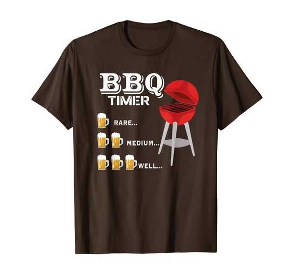 

mens bbq timer funny beer drinking grilling gift t-shirt, White;black