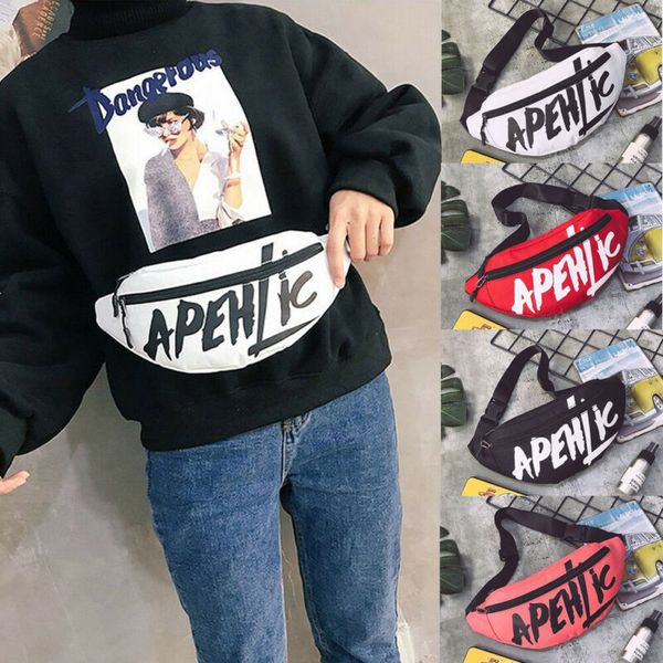 

women man waist fanny pack belt bag chest pouch travel hip bum bag small purse street style letter printed bag