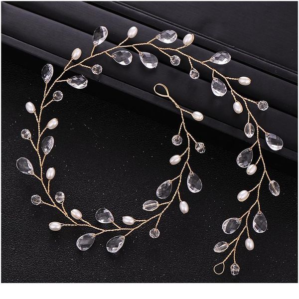 

new rhinestone pearl crystal hair accessories bridal tiara wedding headband gold headband accessories women's hair acc qylyrk