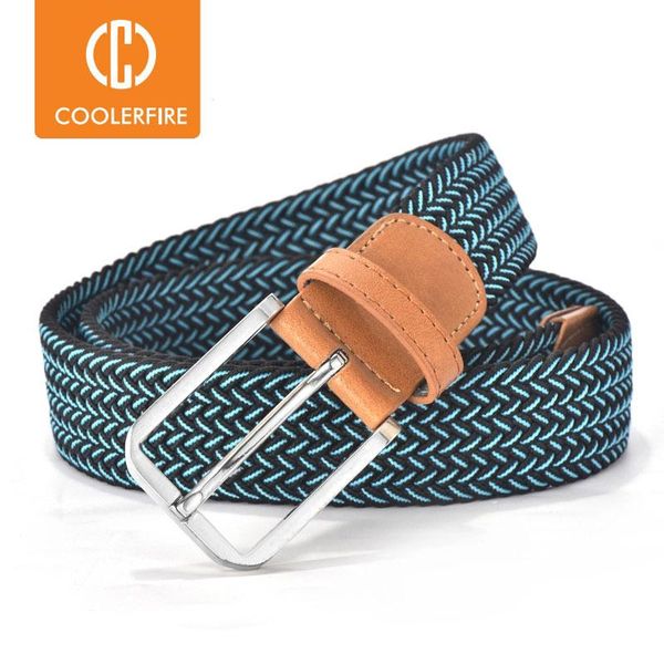

belts men women casual knitted belt woven canvas elastic expandable braided stretch plain webbing strap, Black;brown