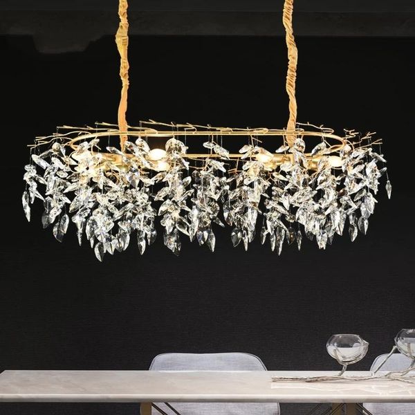 

chandeliers nordic luxury gold crystal chandelier for living room hanging lamps el hall indoor decor bedroom ceiling