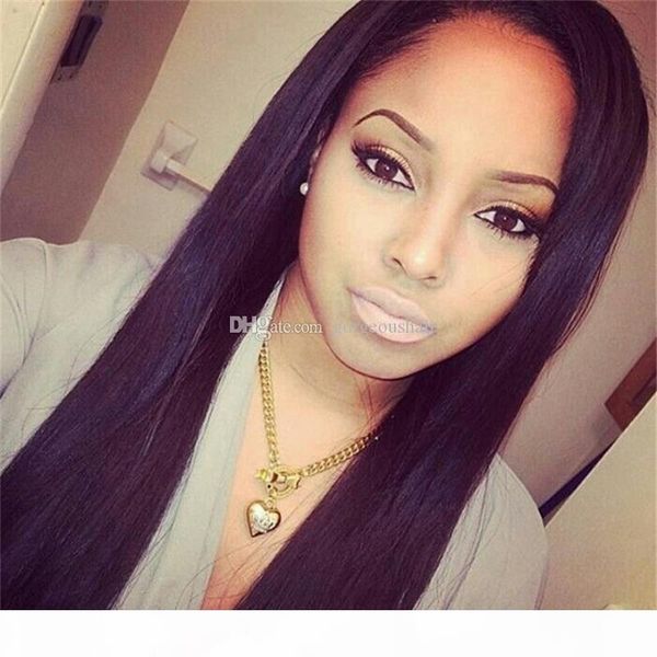 

human hair u part wigs for black women straight virgin brazilian upart wig part pre plucked glueless u part human hair wigs, Black;brown