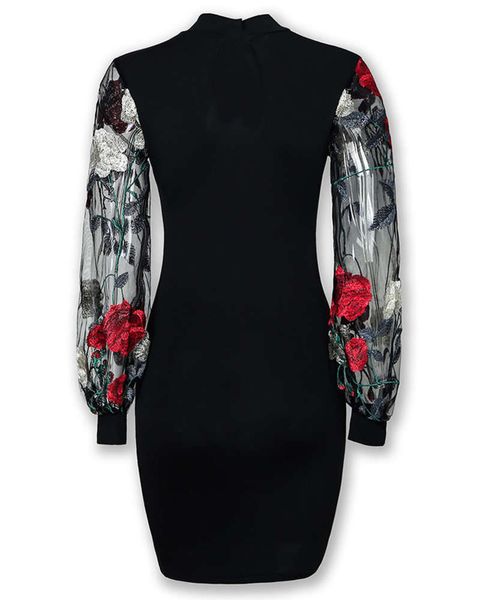 

temperament winter new mid long dress in autumn and hot, Black;gray