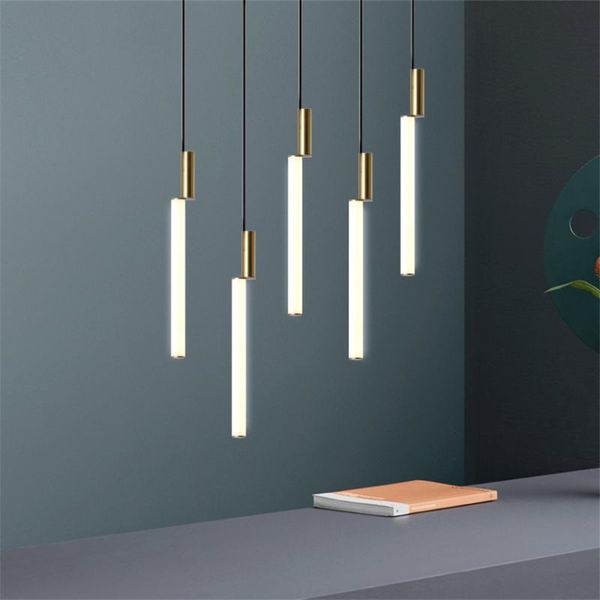 

pendant lamps nordic strip lamp dinning room lights bar hanging modern bedroom bedside furniture decoration led lighting