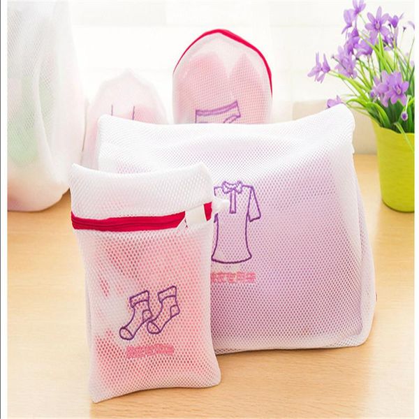 

2021 newlingerie washing home use mesh clothing underwear organizer washing bag useful mesh net bra wash bag zipper laundry