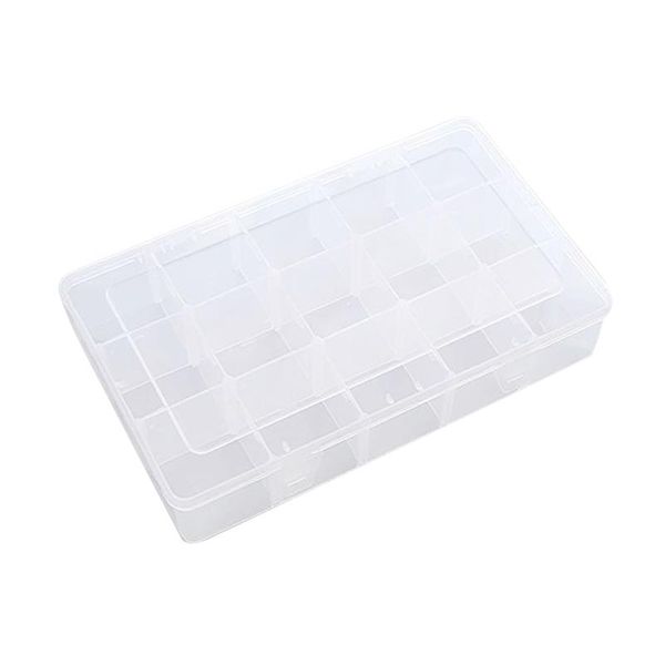 

transparent deskstorage box plastic storage box 15 spaces organizadora storing plastic jewelry beads screw organizador