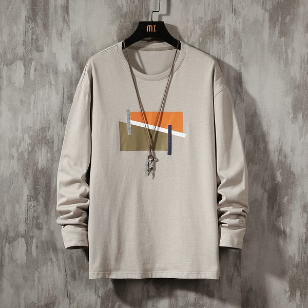 

2021 autumn fashion oversize fake two black tshirt sleeve male long shirt for man upper t-shirts d6ig, White;black