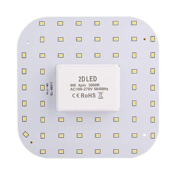 

9w 2d led gr10q 4-pin square bulb ac 90-265v replacement 16w cfl 900 flow clear incandescent lamp