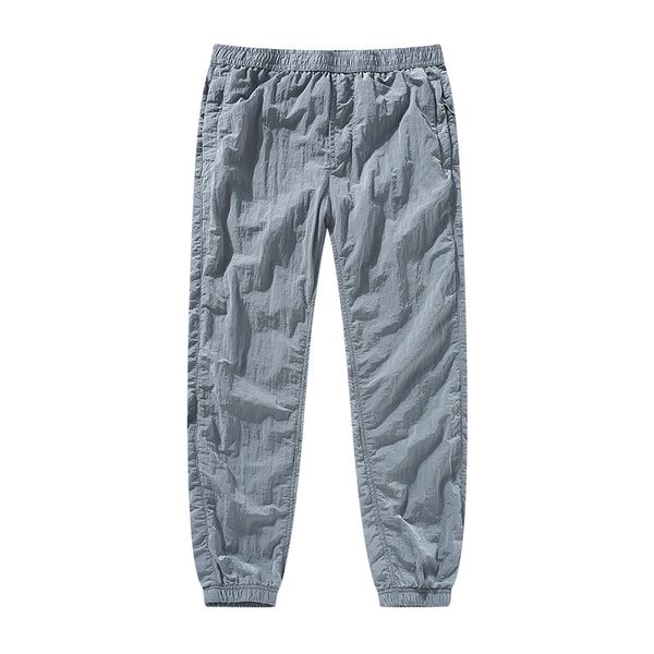 Metal Nylon Men's Calças Versátil Versátil Calças de Lazer Rua Ao Ar Livre Tooling Tooling Sweatpants Europeu e Americana Tendências Logotipo Bordado