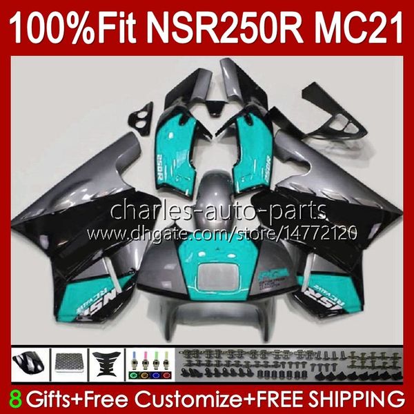 Einspritzung für HONDA NSR250R MC21 PGM3 NSR250 103HC.197 Cyan weiß NSR 250 R NSR 250R 90 91 1992 1993 NSR250RR 1990 1991 92 93 OEM-Verkleidung