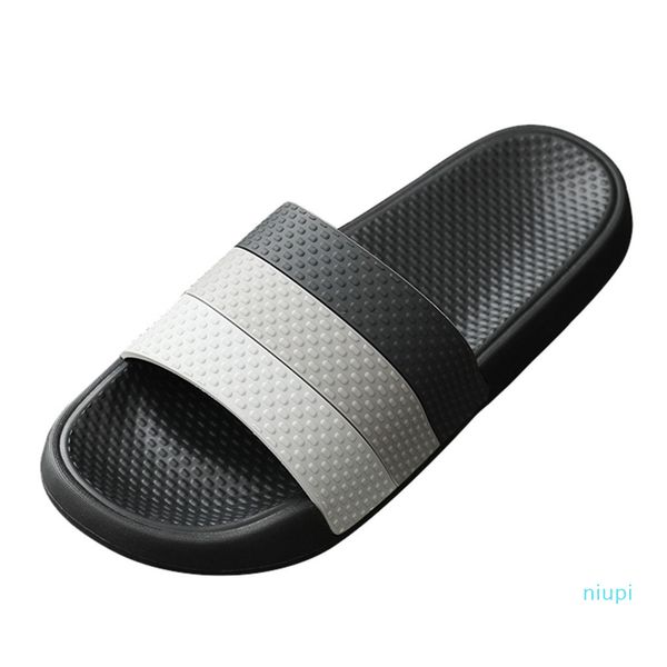

2021 plus size rubber bath slippers men male summer home bathroom bedroom casual water shoes couples home indoor shower slipper, Black