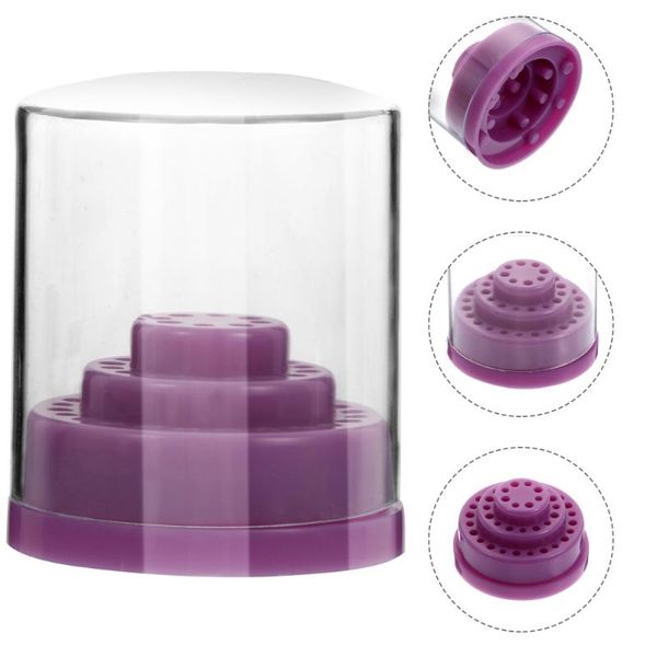 

nail art equipment 48 holes drill bits holder display organizer, Silver