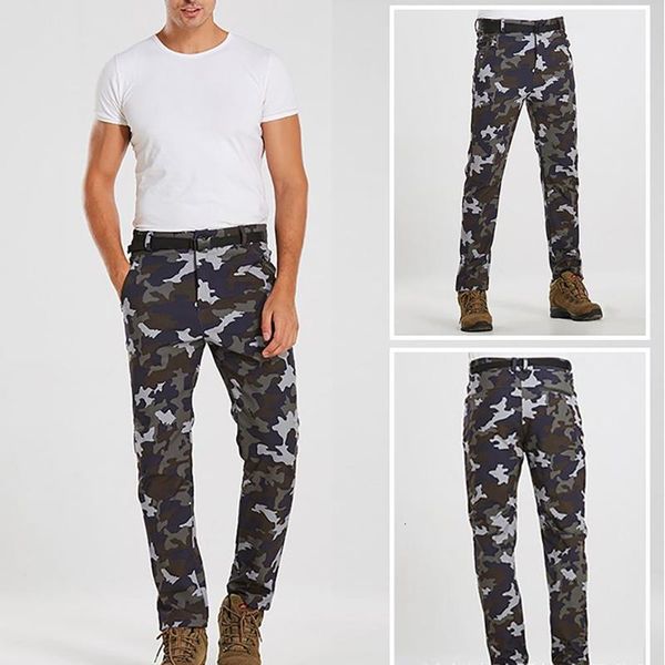 

rekking winter fishing hiking camouflage pluche fat men sport running broek, Black