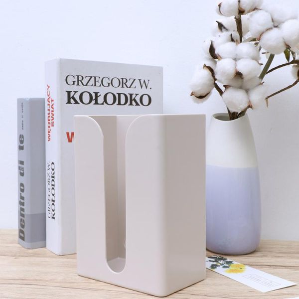 

tissue boxes & napkins kitchen paper towel holder box drilling adhesive storage container (apricot)