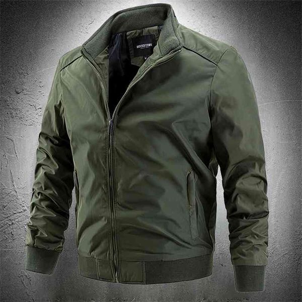 

spring summer men thin jacket casual lightweight solid color stand collar slim fit s coat clothing fashion 210811, Black;brown