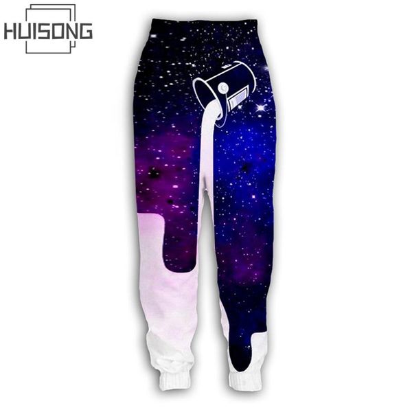 

men's pants huisong creative 3d printed sweatpants streetwear mens pencil casual full length joggers sport trousers ha170, Black