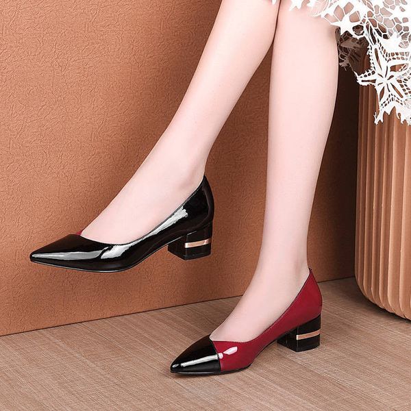 

female fashion sweet blue pu leather office pumps women casual pink high heel shoes black classic high heels 6ke, Black;white