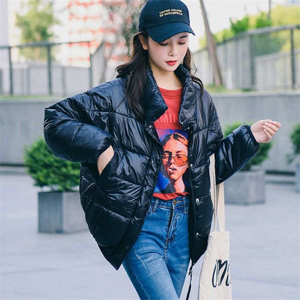 

women parkas cotton padded jacket new fashion women's windproof cotton jacket warm outerwear parka winter y190828, Black