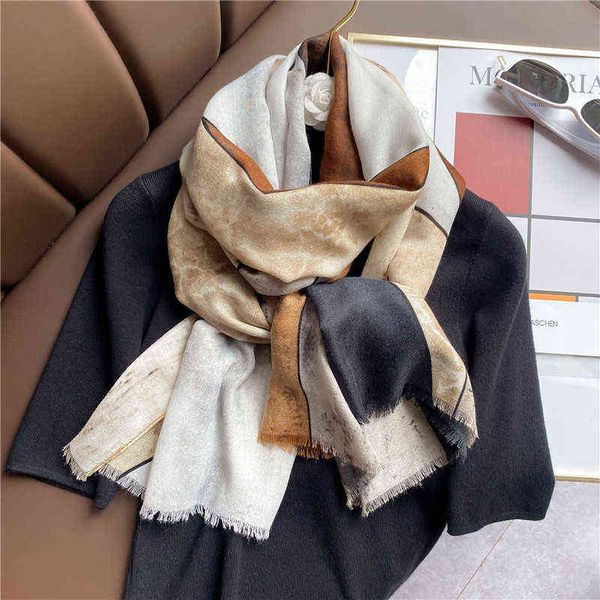 

scarves spring and autumn thin korean fashion color matching cotton linen hand scarf women's sunscreen lengthened sunshade shawl beach, Blue;gray