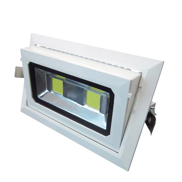 

downlights 4pcs/lot led downlight 40w 50w cob rectangular recessed ceiling down light rotatable adjustable indoor lighting