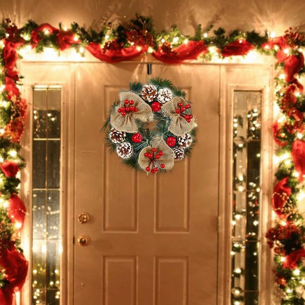 2021 Coni freddi Ghirlanda Decorazione natalizia Elegante ghirlanda Pendenti per porte appese Ciondolo natalizio Forniture per decorazioni per la casa # 40