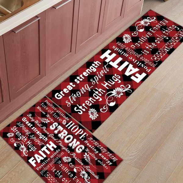 

cushion/decorative pillow long kitchen mat positive energy red black grid modern area rugs living room home entrance bathroom carpet doormat