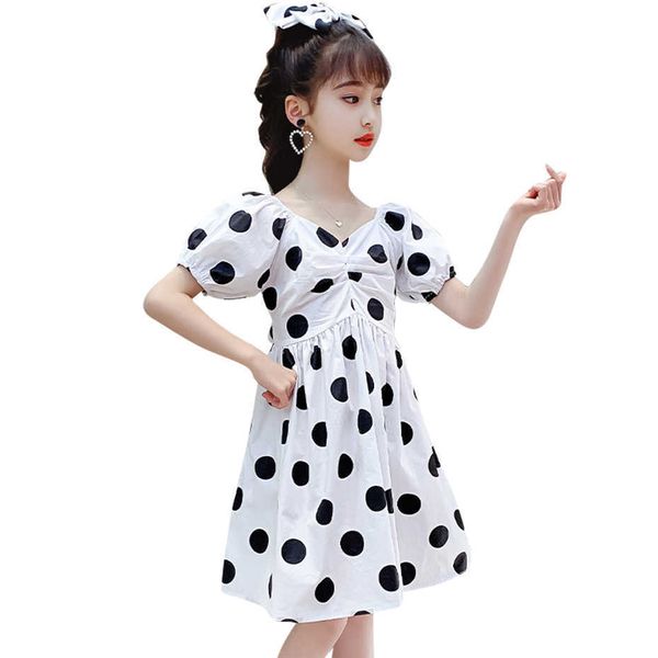 

dress girl dot pattern s es summer for kids casual style costume 6 8 10 12 14 210528, Red;yellow