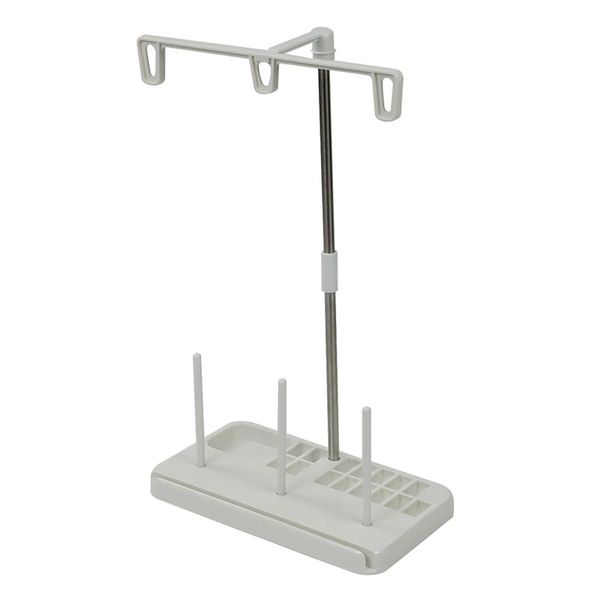 

quilting machine sewing thread stand accessories 3 spools embroidery with base home save space bobbins holder non slip, Black